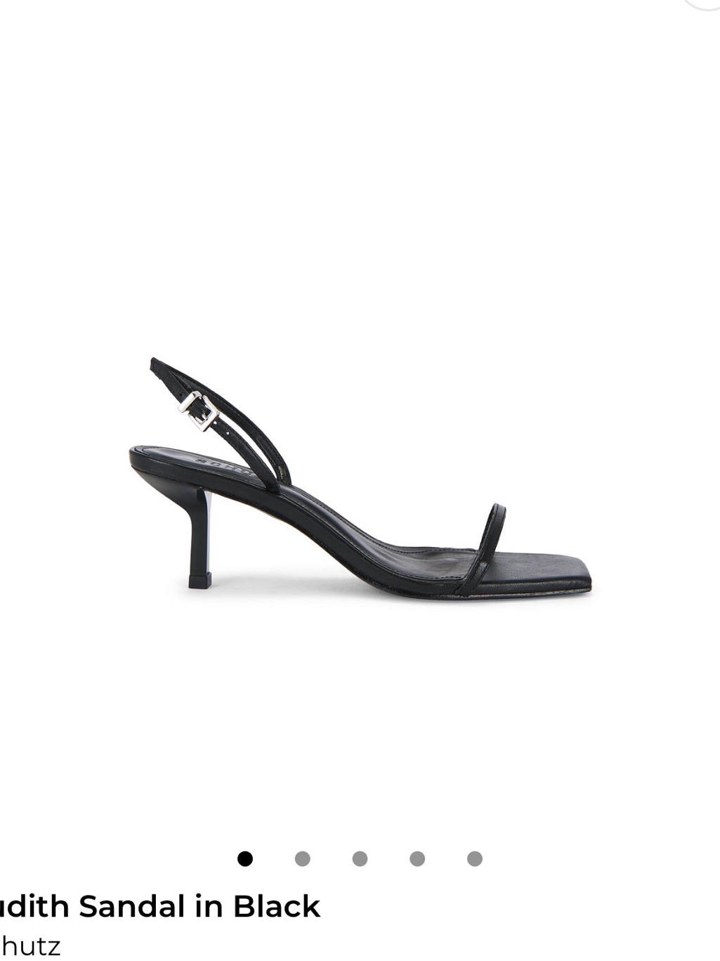 Schutz Black Minimalist Slingback Heel